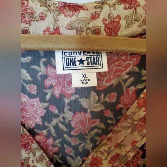Vintage Converse One Star Floral Print Shirt - Picture 2 of 8